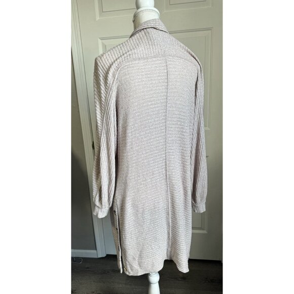 Anthropologie Saturday Sunday Acadia Cloudfleece Ribbed Cardigan Open Small - Picture 3 of 12